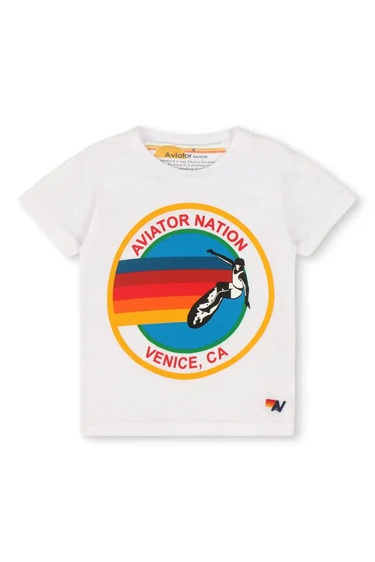 KID'S AVIATOR NATION VENICE TEE - WHITE