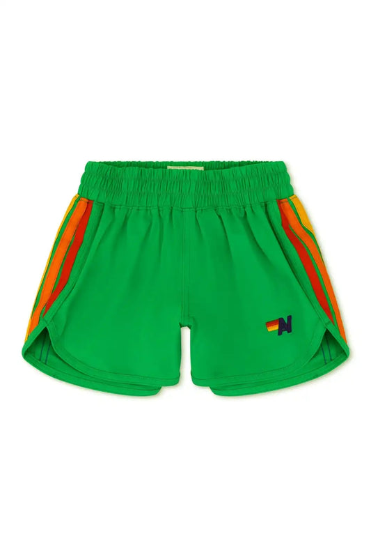 5 STRIPE KIDS FLEX JOGGER SHORT - KELLY GREEN