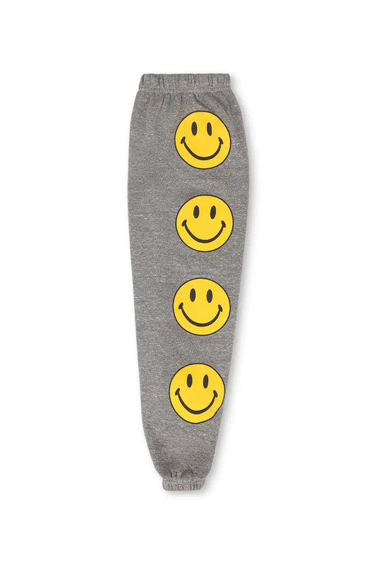 KID'S SMILEY 2 SWEATPANTS - HEATHER GREY