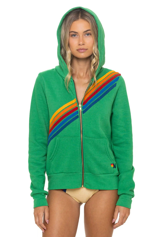 DISCO ZIP HOODIE - KELLY GREEN