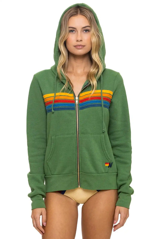 5 STRIPE HOODIE - PALM