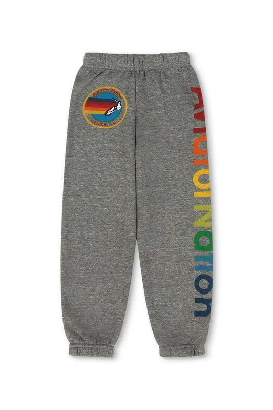 KID'S AVIATOR NATION VENICE SWEATPANTS - HEATHER GREY