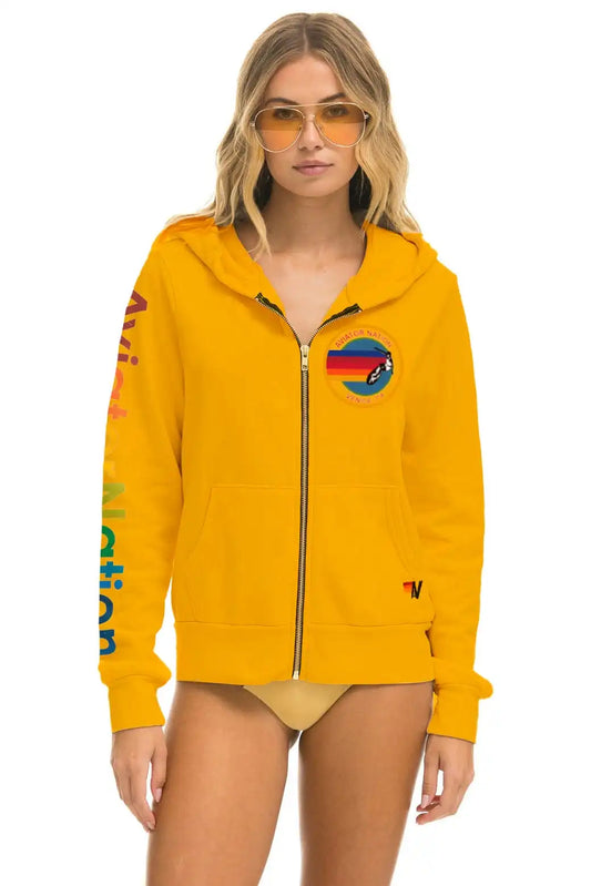 AVIATOR NATION VENICE HOODIE - GOLD