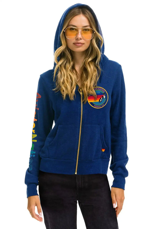 AVIATOR NATION VENICE ZIP HOODIE - ROYAL