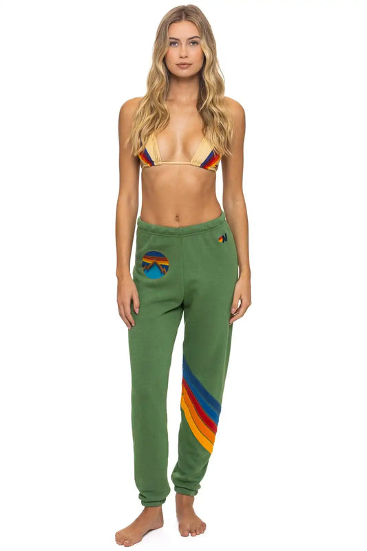 ALL SEASONS CIRCLE CHEVRON SWEATPANTS - PALM