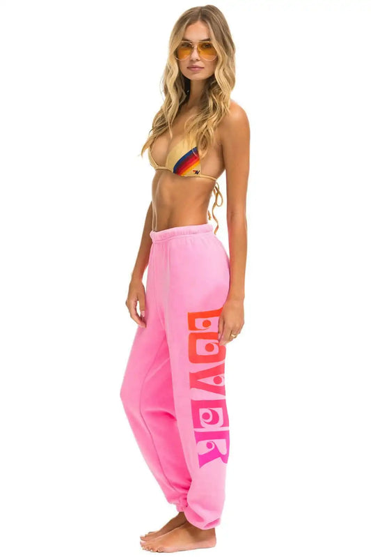 LOVER SWEATPANTS - NEON PINK