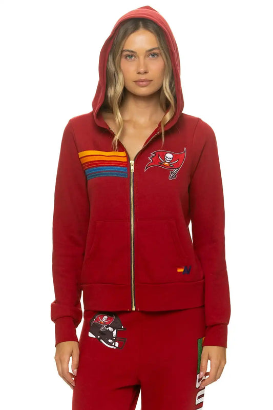 TAMPA BAY BUCCANEERS ZIP HOODIE - CRIMSON