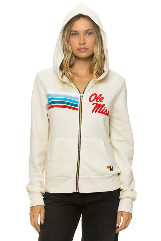 OLE MISS 2026 ZIP HOODIE - VINTAGE WHITE