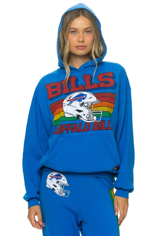 BUFFALO BILLS HELMET RELAXED PULLOVER HOODIE - ADVENTURE BLUE