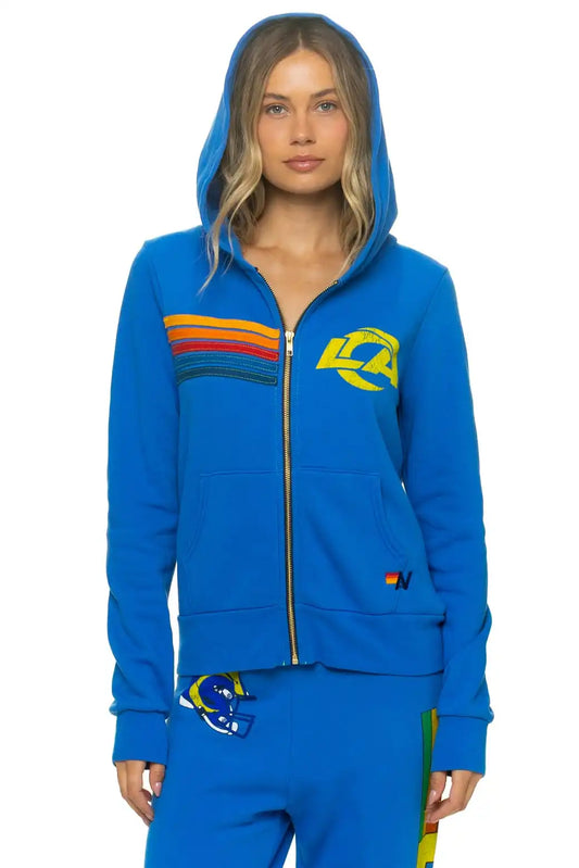 LOS ANGELES RAMS ZIP HOODIE - OCEAN