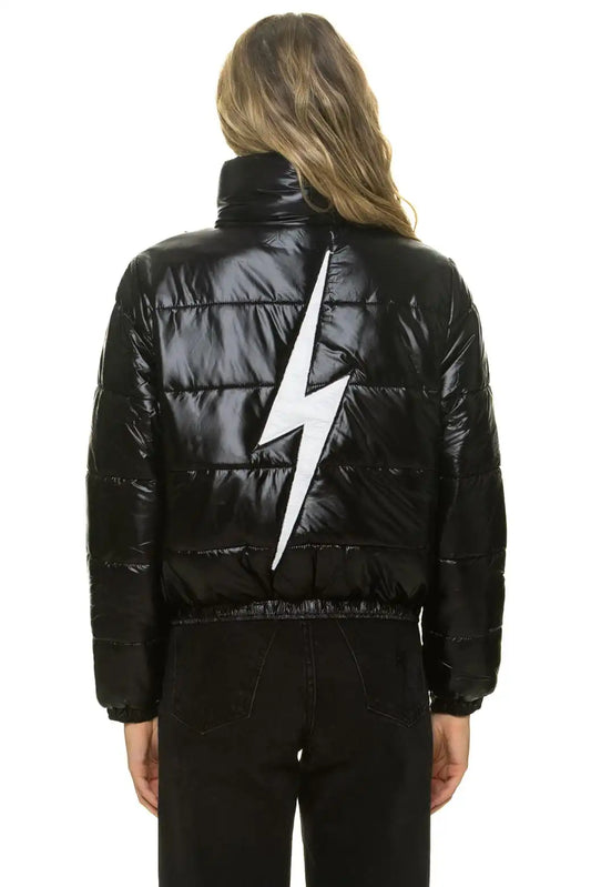 BOLT LUXE APRES PUFFER JACKET - GLOSSY BLACK