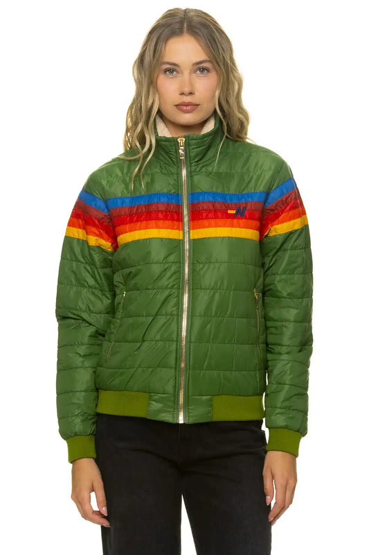 5 STRIPE JACKET - GARDEN GREEN