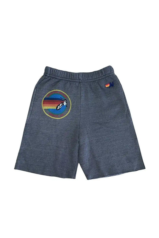 AVIATOR NATION SAN FRANCISCO KIDS SWEATSHORTS - VINTAGE CHARCOAL