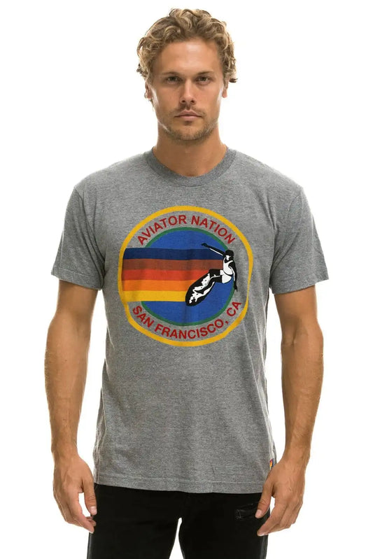 AVIATOR NATION SAN FRANCISCO TEE - HEATHER GREY