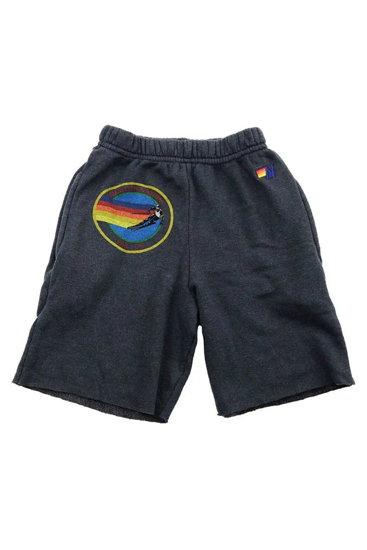 AVIATOR NATION VAIL KIDS SWEATSHORTS - CHARCOAL