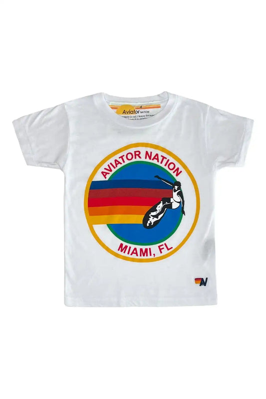 KID'S AVIATOR NATION MIAMI TEE - WHITE