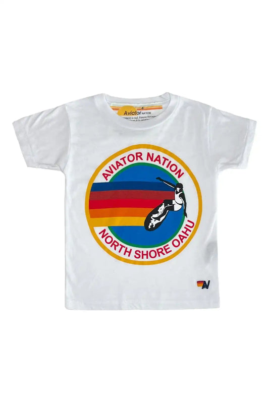KID'S AVIATOR NATION NORTH SHORE TEE - WHITE