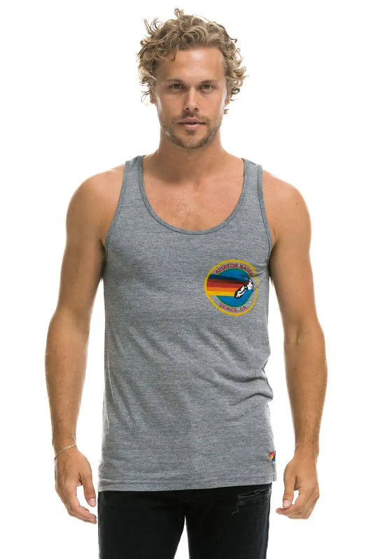MEN'S AVIATOR NATION VENICE TANK - HEATHER GREY