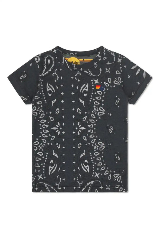 KID'S BANDANA TEE - CHARCOAL